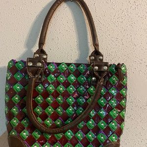 Unique Mitz m&m wrapped tote